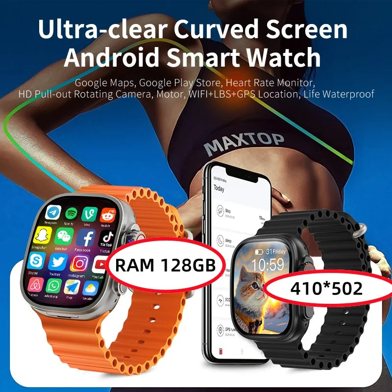 JC02 Pro Smart Watch Updated JC01 JC02 S9 Ultra 3 Smartwatch With 2.2 inch Camera GPS WIFI Video Calls Heart Rate Blood Oxygen