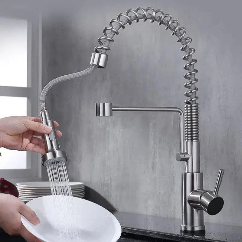 Pull Out Sensor Kitchen Sink Faucets 304 Stainless Steel Black/Nickel Smart Induction Mixed Tap Touch Control Sink Tap Torneira