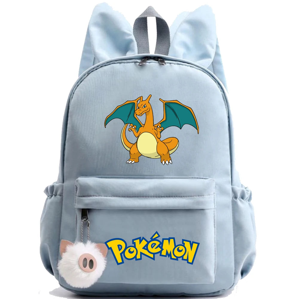 Monster Movie Pokemon Backpack Children Toy Schoolbag Pikachu Charizard Gengar Bulbasaur Backpack Kid Birthday Gift Toy