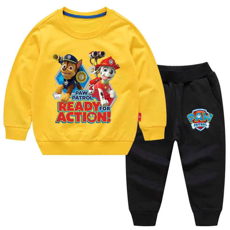 Paw Patrol Set for Boys Children Fashion  Cartoon Pants+Hoodies 2-Piece Outfits 3-10 Years Kids Clothes Toddler Boy Outfits