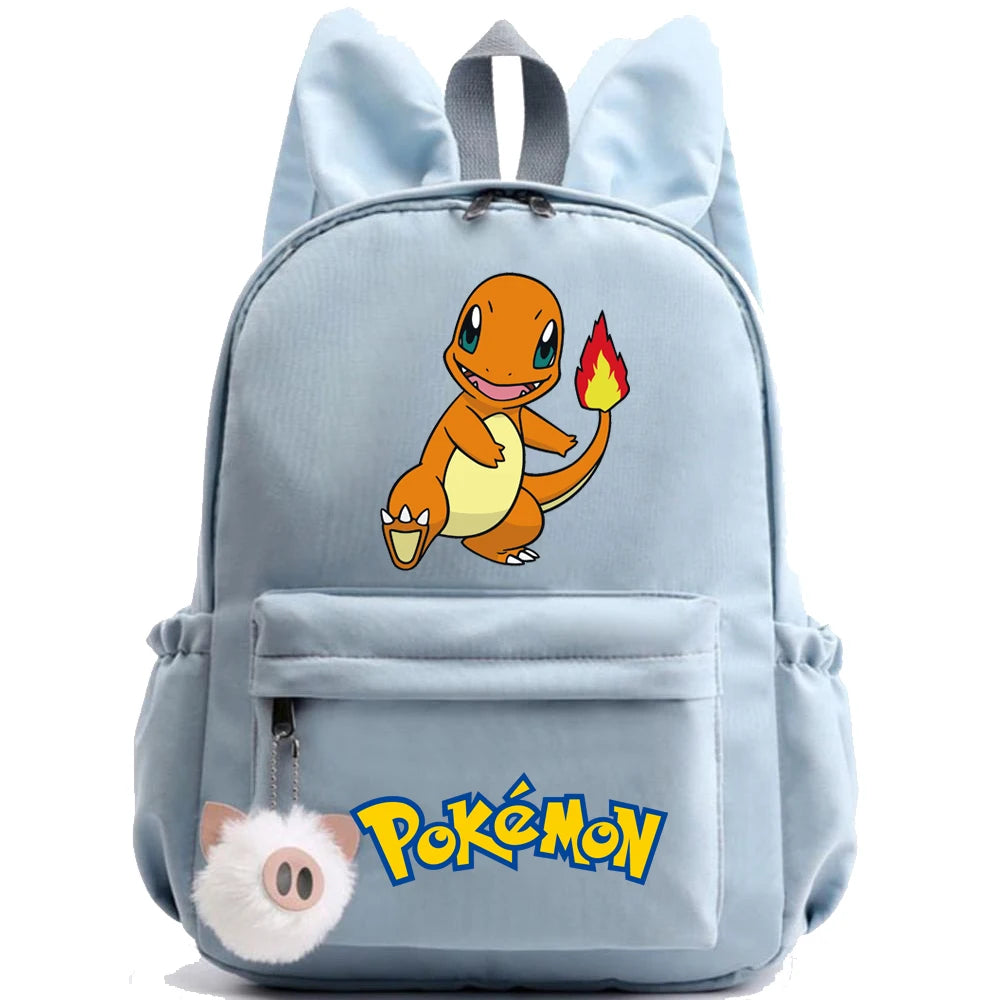 Monster Movie Pokemon Backpack Children Toy Schoolbag Pikachu Charizard Gengar Bulbasaur Backpack Kid Birthday Gift Toy