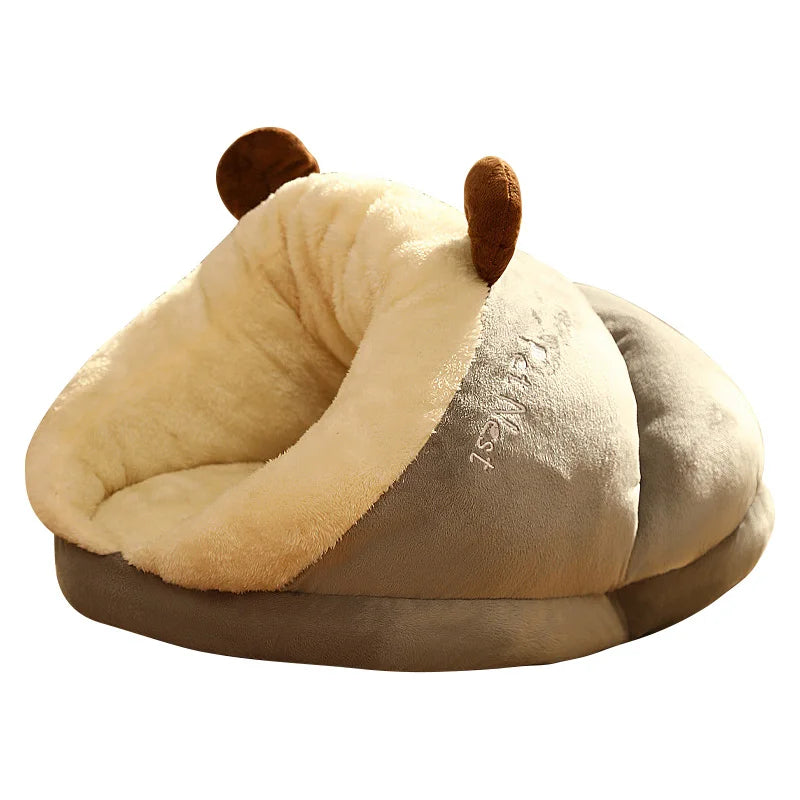 Winter Warm Pet Cat Bed Soft Cozy Cat Cave Bed Warm Cat House Nest Puppy Bed for Small Dogs Cats Cat Sleep Bag Pet Supplies