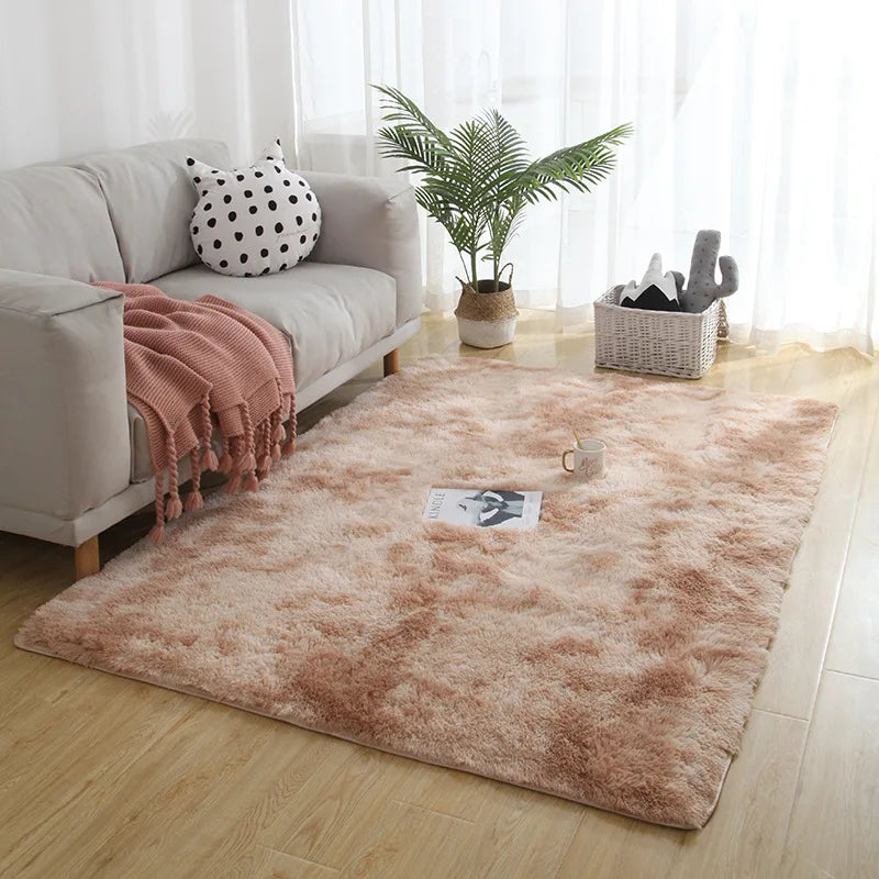 Gray Carpet for Living Room Plush Rug Bed Room Floor Fluffy Mats Anti-slip Home Decor Rugs Soft Velvet Carpets Kids Room Blanket