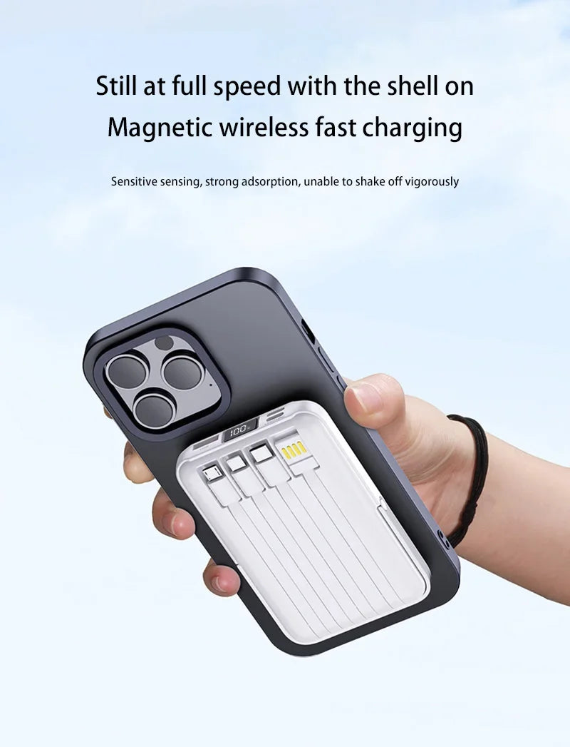 Xiaomi 22.5W 200000mAh Magnetic Wireless Charger Power Bank with Phone Holder PowerBank For iPhone Samsung Huawei Fast Charging