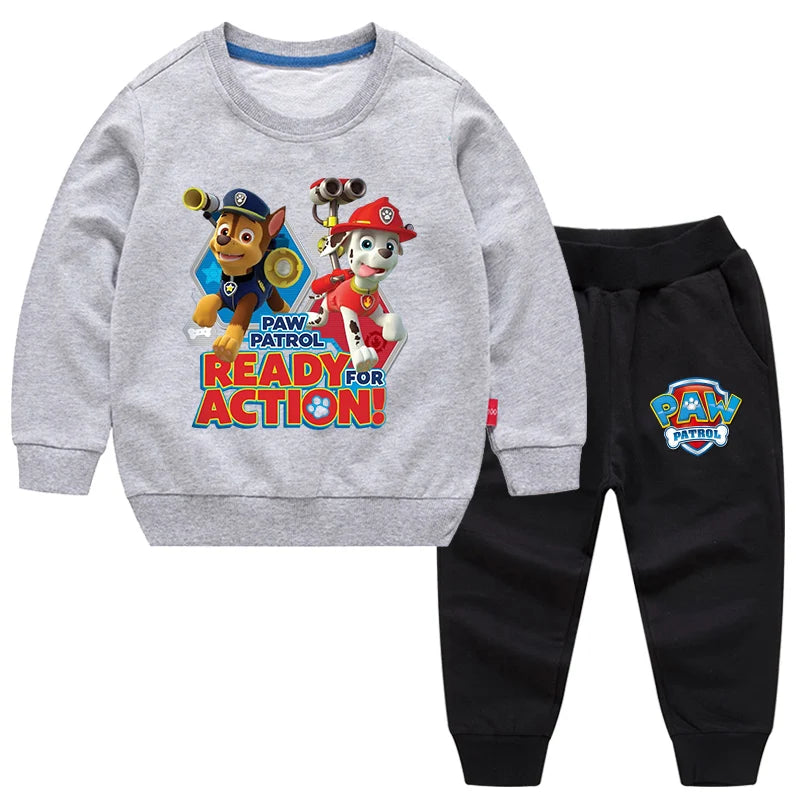 Paw Patrol Set for Boys Children Fashion  Cartoon Pants+Hoodies 2-Piece Outfits 3-10 Years Kids Clothes Toddler Boy Outfits