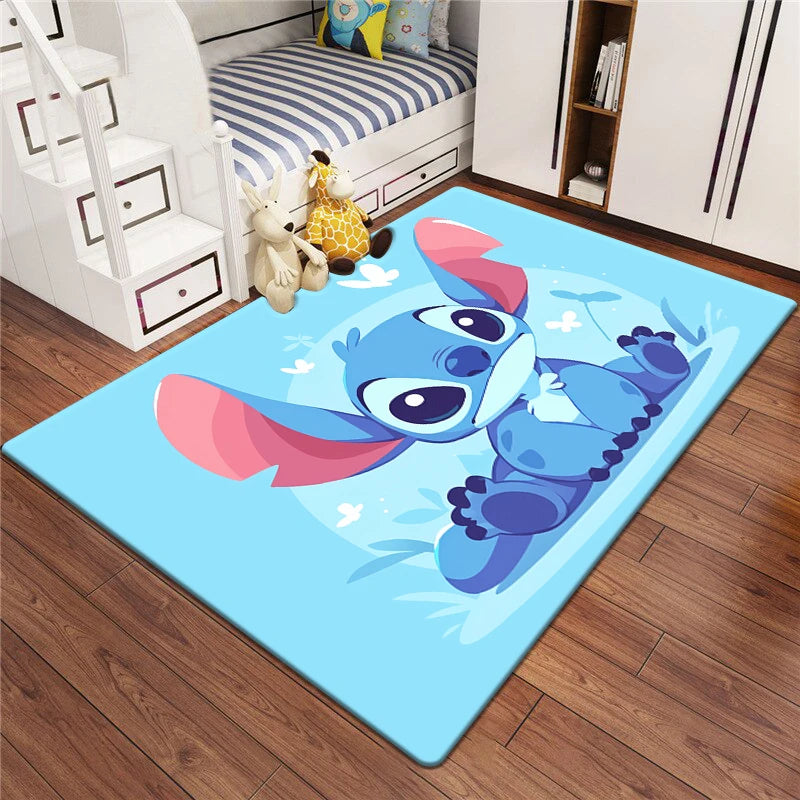 Star Stitch Cartoon HD Printing Carpet.bathroom Door Rug,Living Room,Bedroom,Decoration,Picnic,Camp,Kitchen,Crawling Mat.