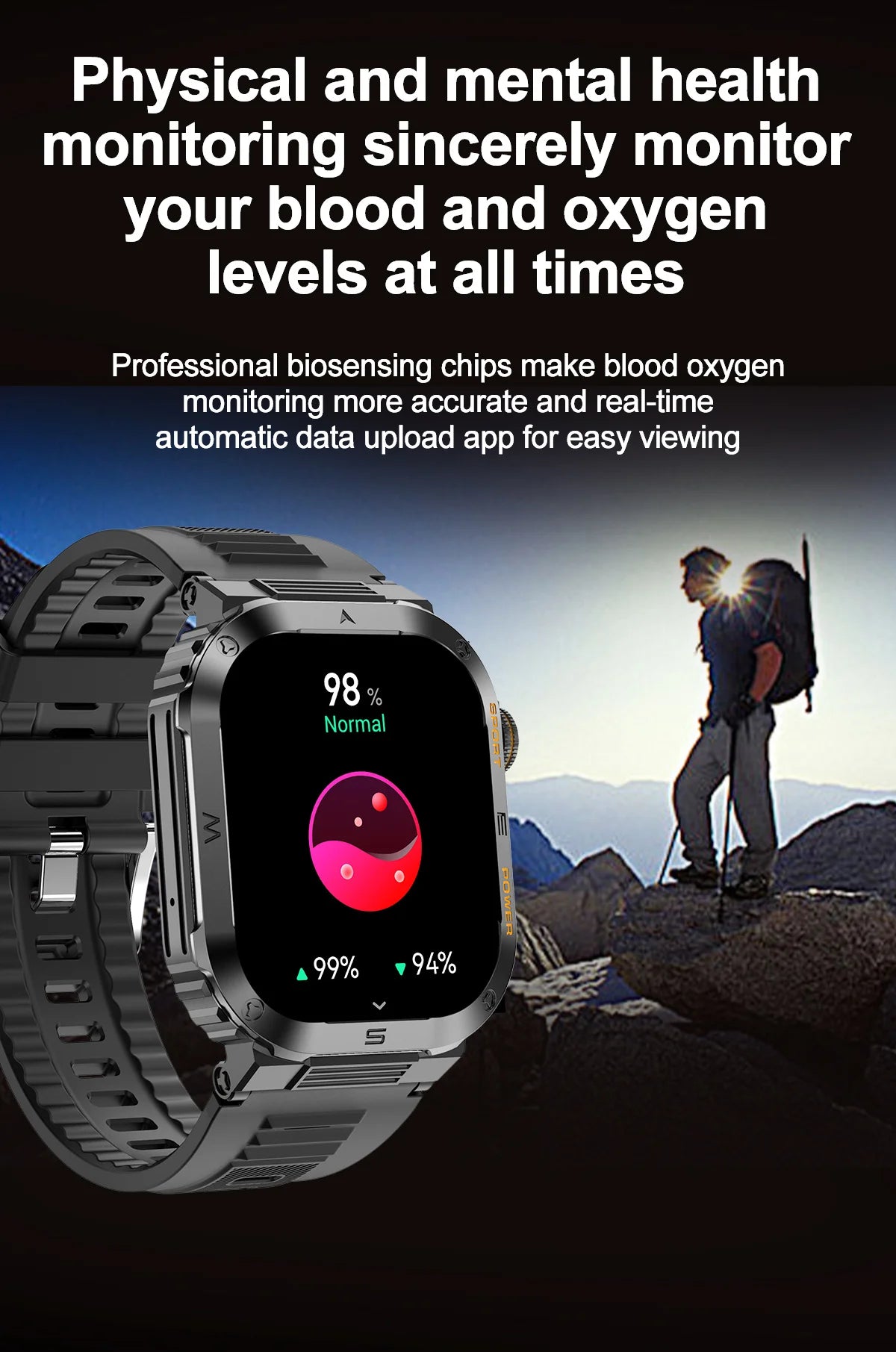 BOALZETD 2.01 Outdoor Military Smart Watch Men Bluetooth Call Smartwatch For Android IOS IP68 Waterproof Sports Fitness Watches