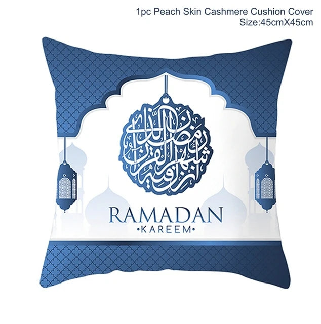 Eid Mubarak Cushion Cover Ramadan Decoration For Home 2025 Muslim Party Decor Islam Gifts Eid Al Adha Ramadan Kareem Pillow Case