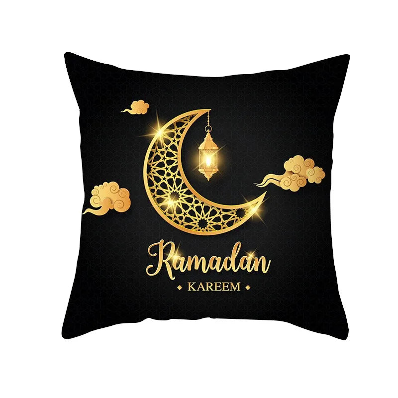 Eid Mubarak Cushion Cover Ramadan Decoration For Home 2025 Muslim Party Decor Islam Gifts Eid Al Adha Ramadan Kareem Pillow Case