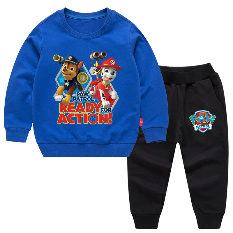 Paw Patrol Set for Boys Children Fashion  Cartoon Pants+Hoodies 2-Piece Outfits 3-10 Years Kids Clothes Toddler Boy Outfits