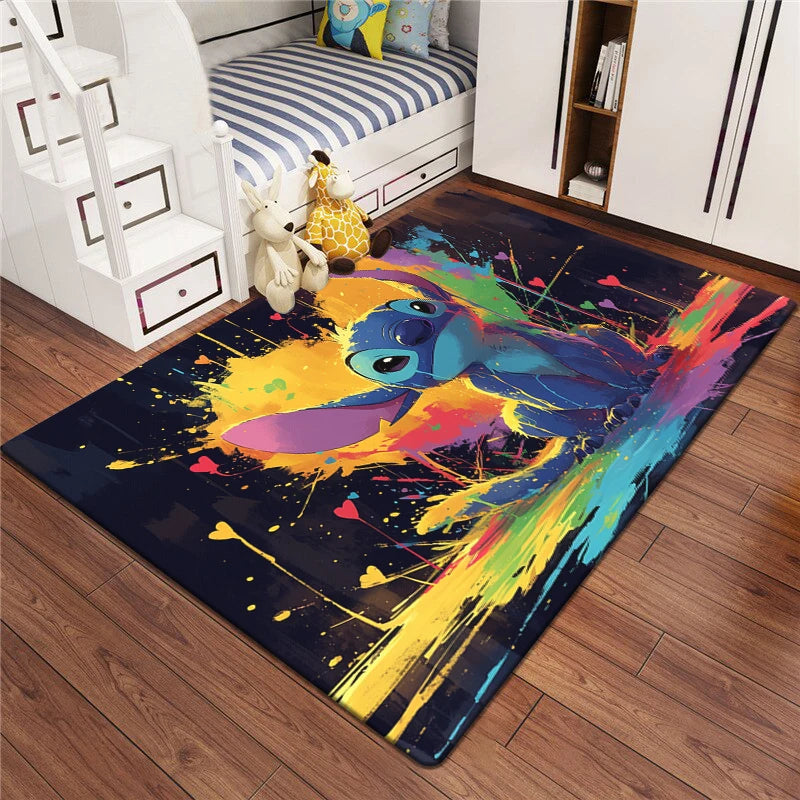 Star Stitch Cartoon HD Printing Carpet.bathroom Door Rug,Living Room,Bedroom,Decoration,Picnic,Camp,Kitchen,Crawling Mat.