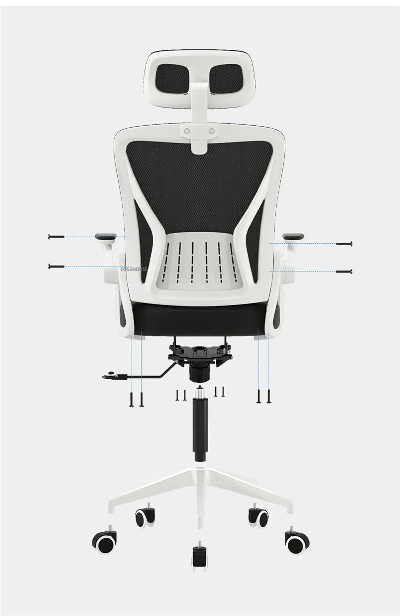 Nordic Office Chair Ergonomic Office Furniture Comfortable Sedentary Gaming Chair Lift Swivel Meeting Room Staff Computer Chair