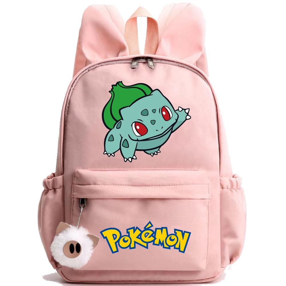 Monster Movie Pokemon Backpack Children Toy Schoolbag Pikachu Charizard Gengar Bulbasaur Backpack Kid Birthday Gift Toy