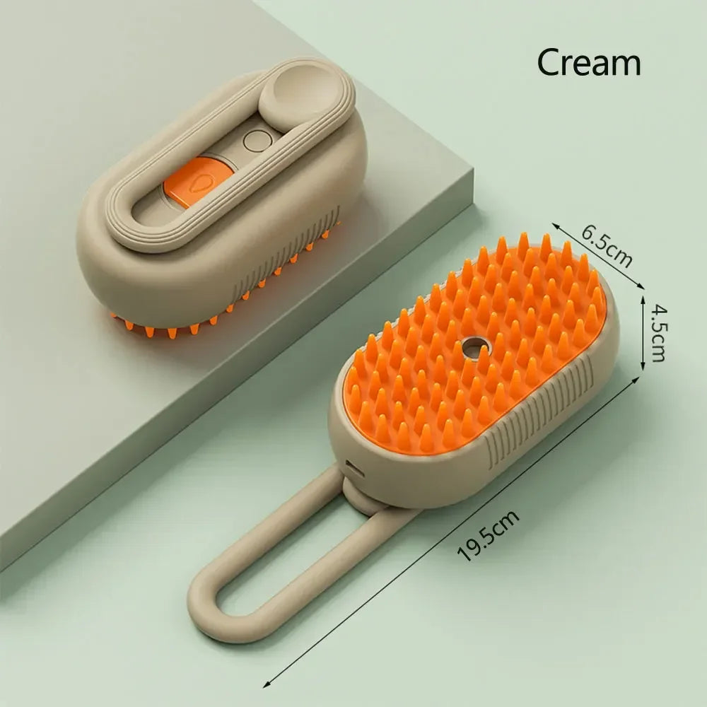 Steamy Cat Brush 3 in 1 Electric Anti-splashing Cat Brush with Steam Spray for Massage Pet Grooming Comb Hair Removal Combs New