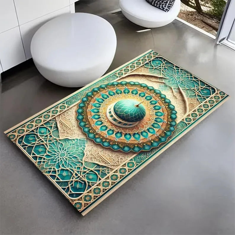 Muslim Prayer Carpets for Living Room Decoration Bedroom Bathroom Doormats Non Slip Floor Mat Home Sofa Coffee Table Area Rugs