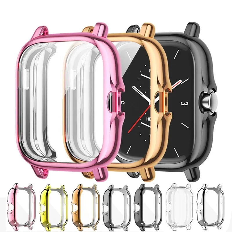 TPU Protective Cover For Amazfit GTS 4 Mini/GTS 3/GTS 2 Screen Protector Case For Huami Amazfit Bip U Pro Watch Protection Shell