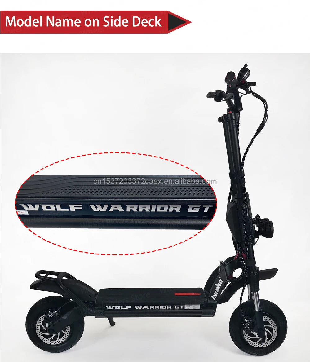 Electric Scooter Gold Color Sine Wave Display 72V 35Ah 2000Wx2 Skateboard Powerful Adult Foldable