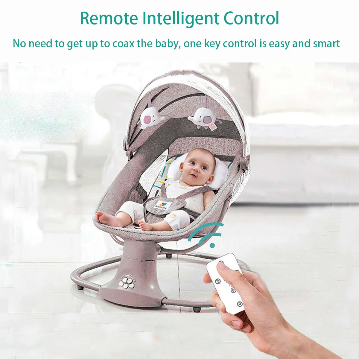 Electric Bluetooth Baby Cradle with Mosquito Net Bluetooth Music Baby Rocking Chair Multifunctional Baby Crib for Newborns 2024