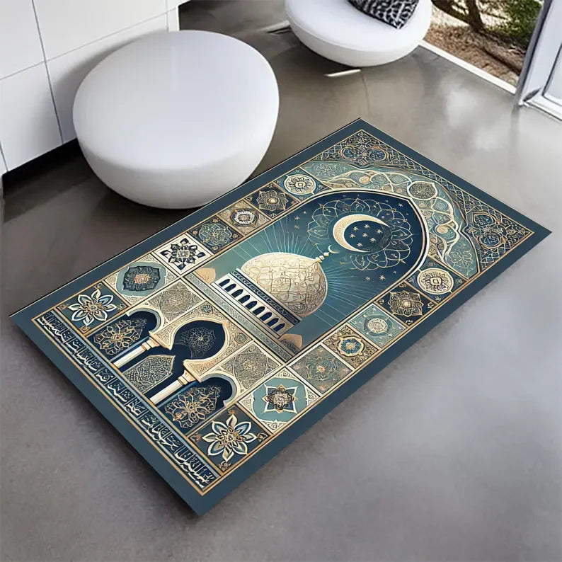 Divine Comfort Soft Muslim Prayer Rugs Turkish and Personalized Prayer Carpets and Flannel Floor Mat Perfect Gifts for Muslims