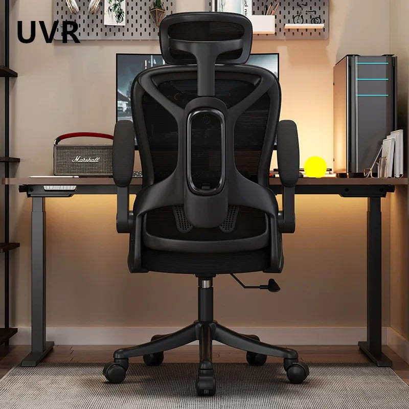 UVR Computer Chair Armchair Comfortable Breathable Mesh Staff Chair Ergonomic Boss Chair Sponge Cushion Home Office Chair