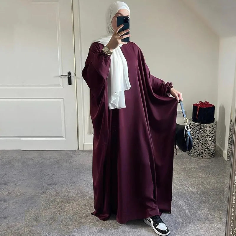 Ramadan Abaya for Muslim Women,Loose Jilbab, Turkey, Solid Color Djellaba, Islamic Prayer Dresses, Dubai Moroccan Caftan