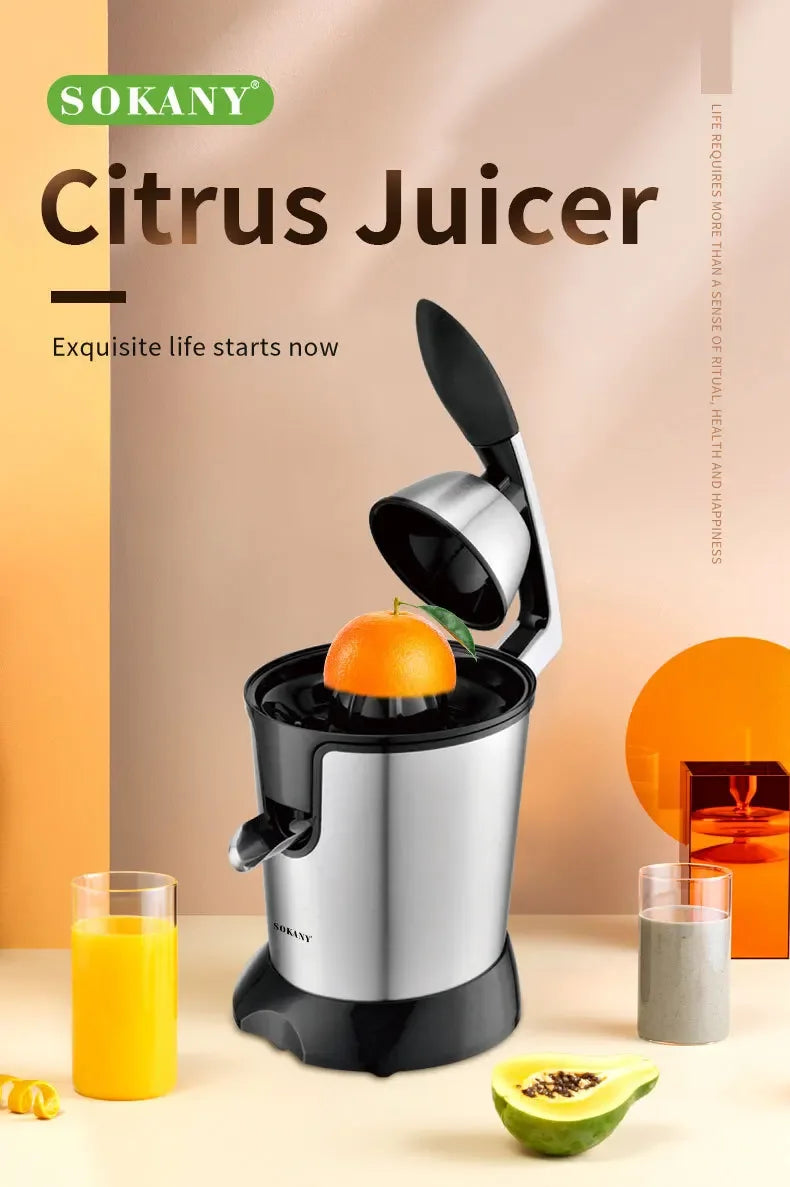 Houselin Electric Orange Juicer , Stainless Steel Citrus Squeezer, With New Ultra-Powerful Motor and Soft Grip Handle