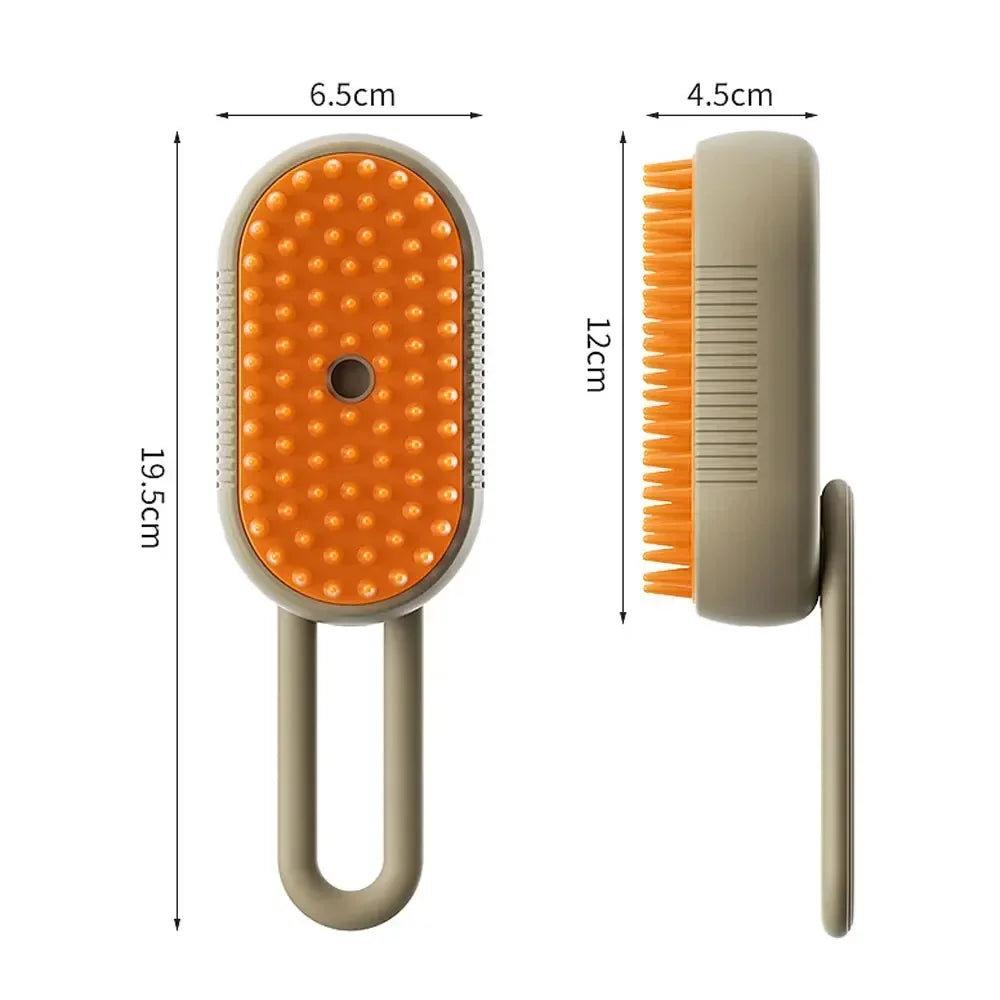 Steamy Cat Brush 3 in 1 Electric Anti-splashing Cat Brush with Steam Spray for Massage Pet Grooming Comb Hair Removal Combs New