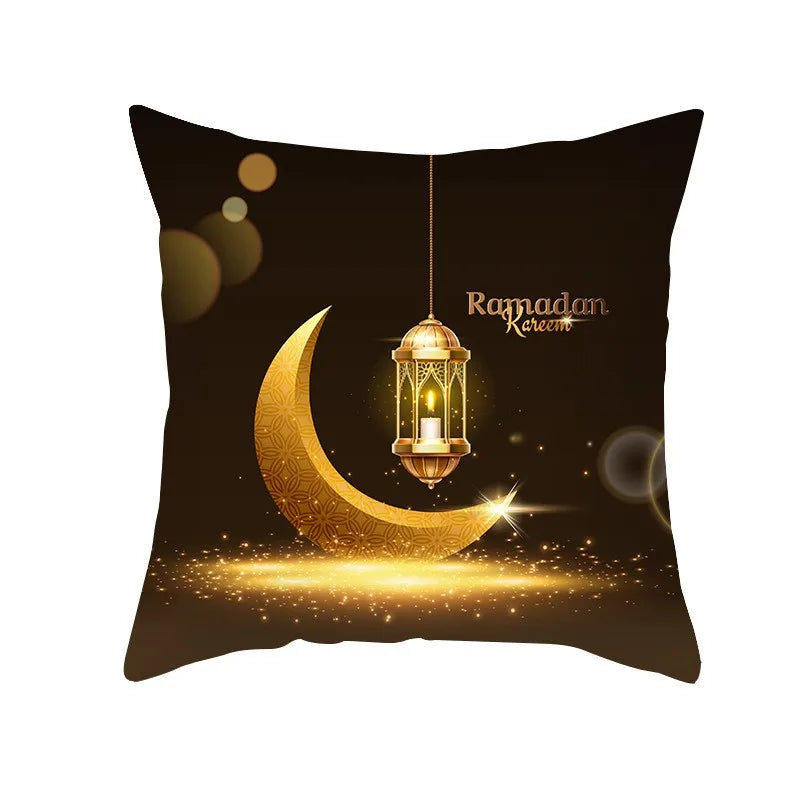 Eid Mubarak Cushion Cover Ramadan Decoration For Home 2025 Muslim Party Decor Islam Gifts Eid Al Adha Ramadan Kareem Pillow Case