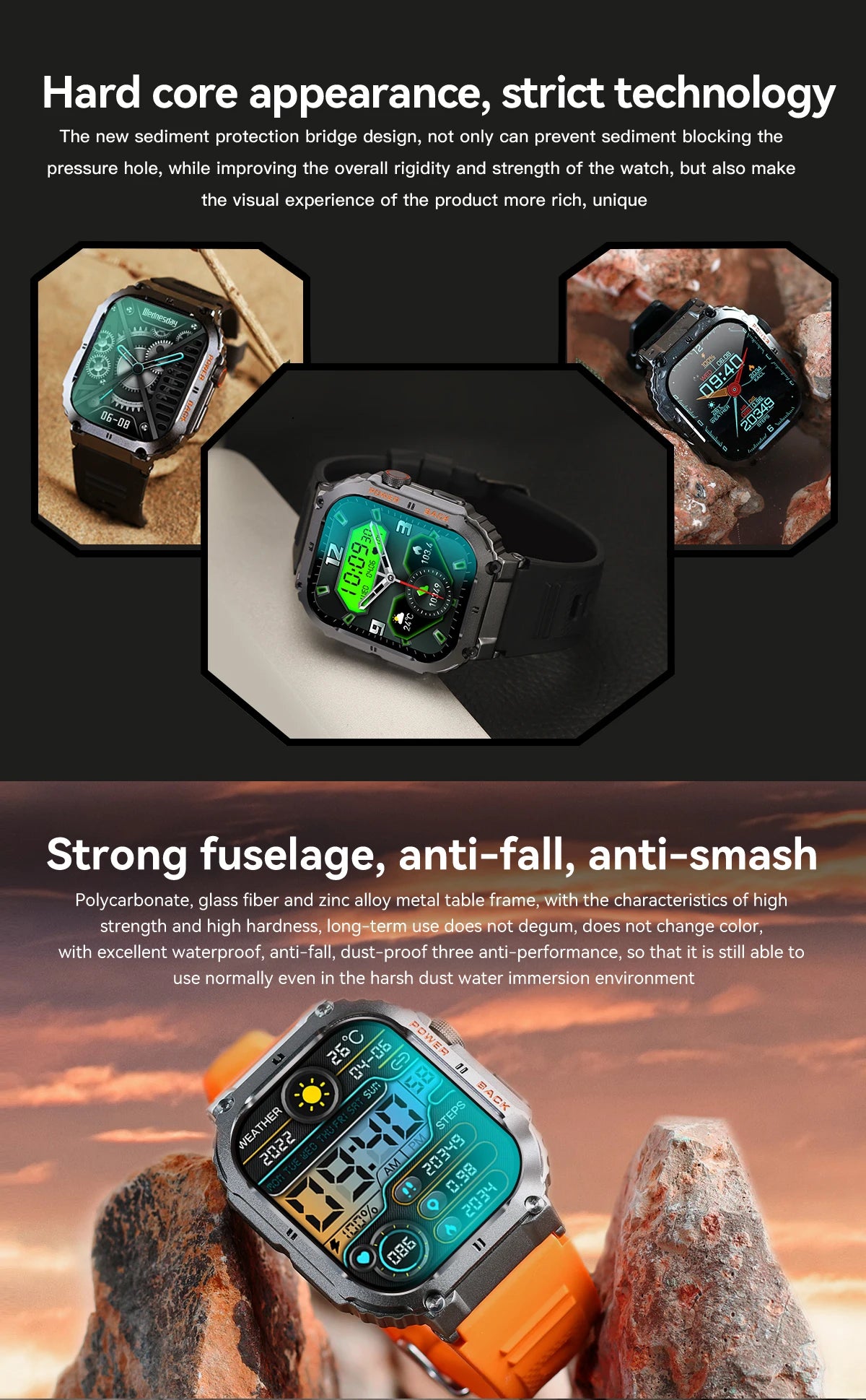 LIGE 1.96 inch New Bluetooth Call Smart Watch Men Sport Fitness Tracker Smartwatch for Android IOS Calculator 400mAh Big battery