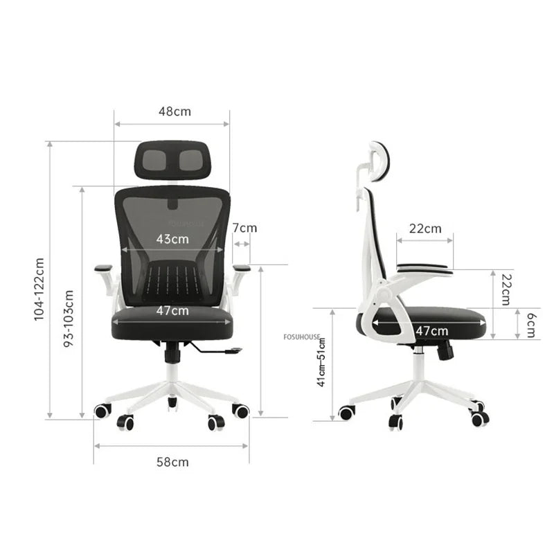 Nordic Office Chair Ergonomic Office Furniture Comfortable Sedentary Gaming Chair Lift Swivel Meeting Room Staff Computer Chair