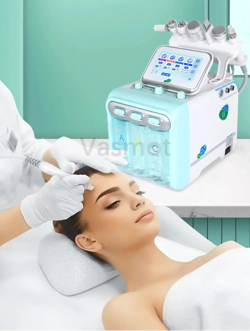 Hydrogen Oxygen Facial Machine Deep Cleansing RF Lifting Tightening Blackhead Removal Skin Care Water Dermabrasion Beauty Device