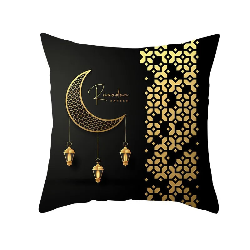 Eid Mubarak Cushion Cover Ramadan Decoration For Home 2025 Muslim Party Decor Islam Gifts Eid Al Adha Ramadan Kareem Pillow Case