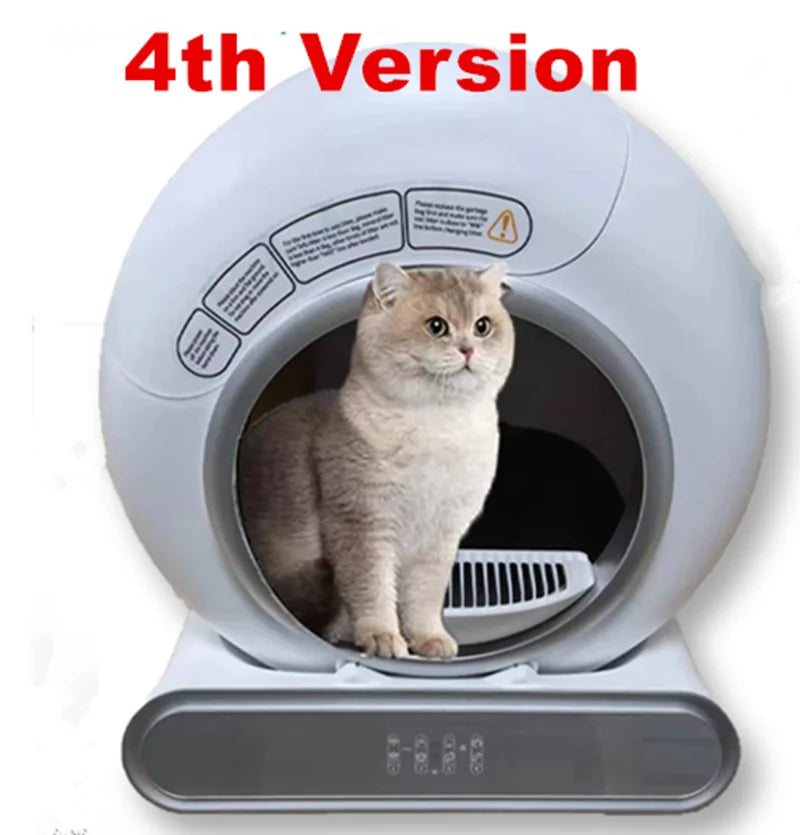 【English Version】2024 Automatic Smart Cat Litter Box Self Cleaning App Control Pet Toilet Litter Tray Ionic Deodorizer 65L