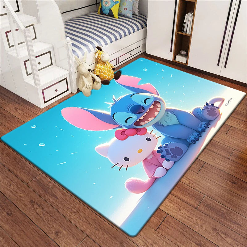 Star Stitch Cartoon HD Printing Carpet.bathroom Door Rug,Living Room,Bedroom,Decoration,Picnic,Camp,Kitchen,Crawling Mat.