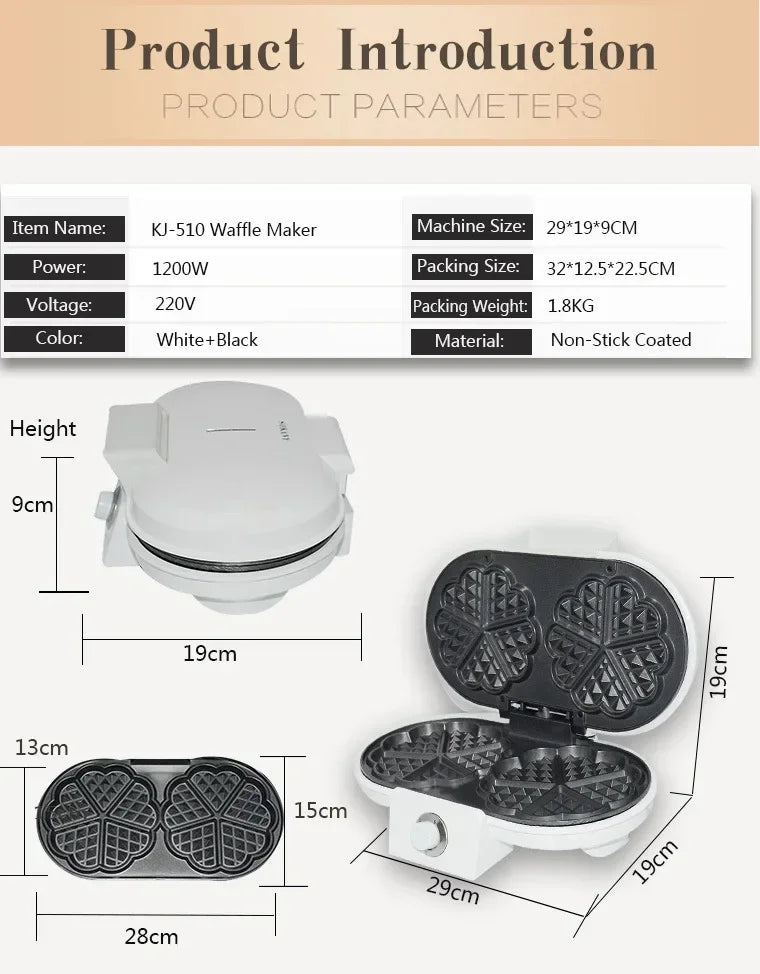 Houselin Belgian Waffle Maker, 4 Slices