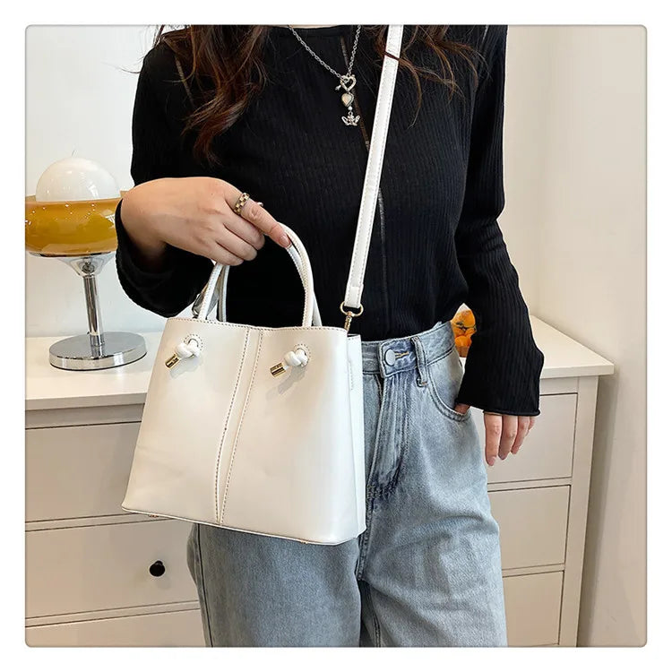 Designer Bag Knot Handle Bucket Bags for Women 2023 Brands Purses and Handbags Commute Black Shoulder Crossbody Bag Tote Clutch