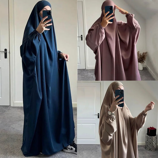 Ramadan Abaya for Muslim Women,Loose Jilbab, Turkey, Solid Color Djellaba, Islamic Prayer Dresses, Dubai Moroccan Caftan