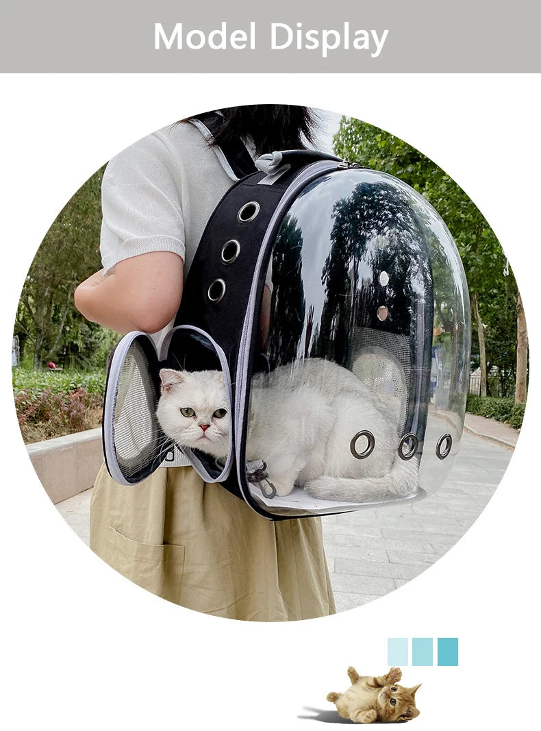 Pet Cat Carrying Bag Space Pet Backpacks Breathable Portable Transparent Backpack Puppy Dog Transport Carrier Space Capsule Bags