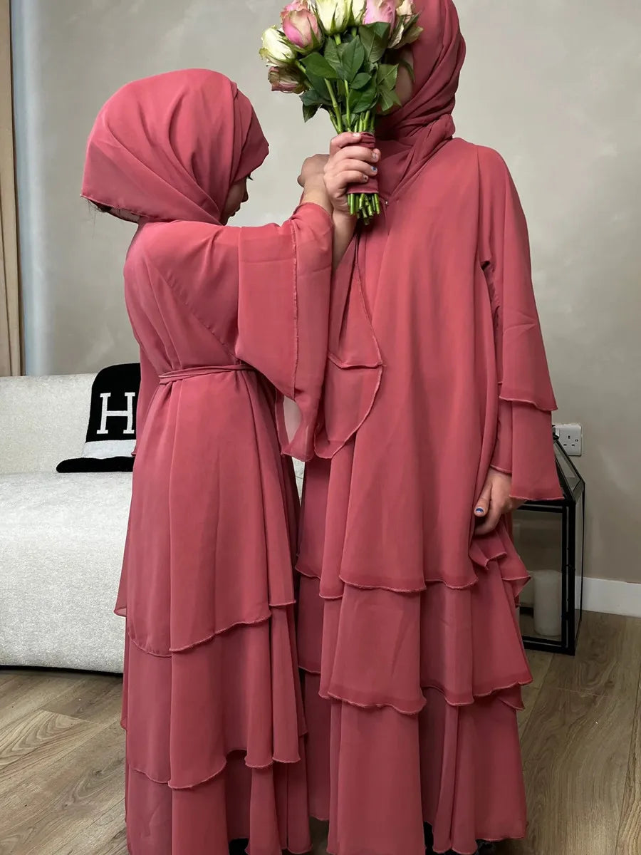 Vestidos Muslim women Chiffon Abaya Long Hijab Dress Kimono Cardigan Ramadan Modest Robe Kaftan Africains Femme Evening Dresses