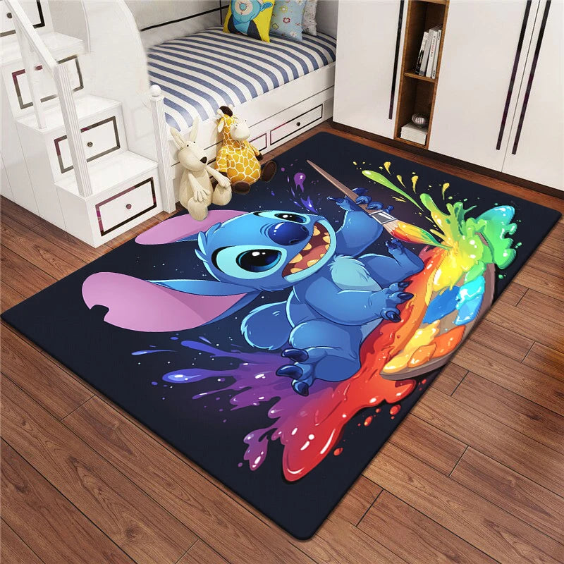 Star Stitch Cartoon HD Printing Carpet.bathroom Door Rug,Living Room,Bedroom,Decoration,Picnic,Camp,Kitchen,Crawling Mat.