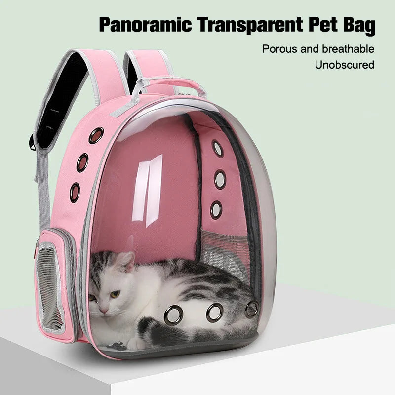 Cat Pet Carrier Backpack Portable Transparent Space Capsule Bubble Pet Backpack Cat Carrier Bag Breathable Pet Outgoing Backpack