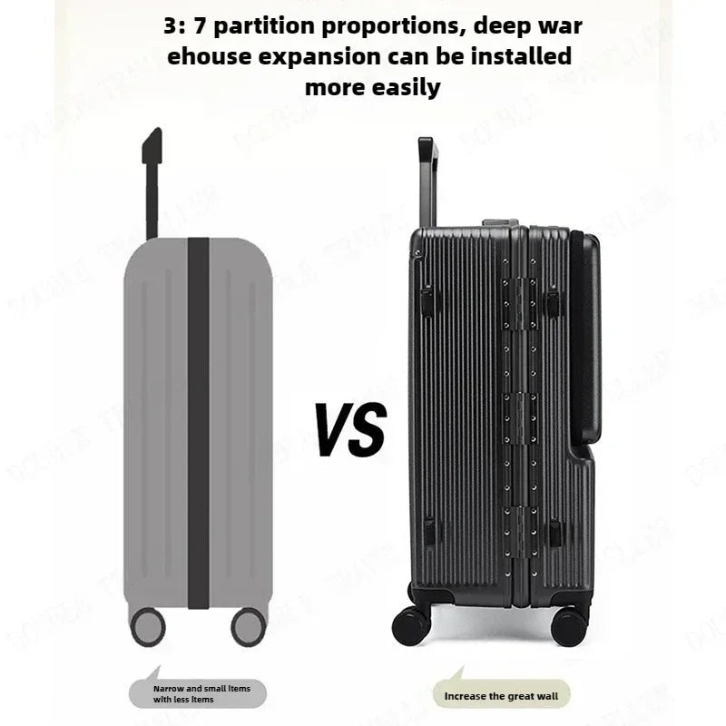 Multifunctional Suitcase Trolley Suitcase Computer Boarding Travel Luggage Large-capacity Suitcase Password Box Luggage