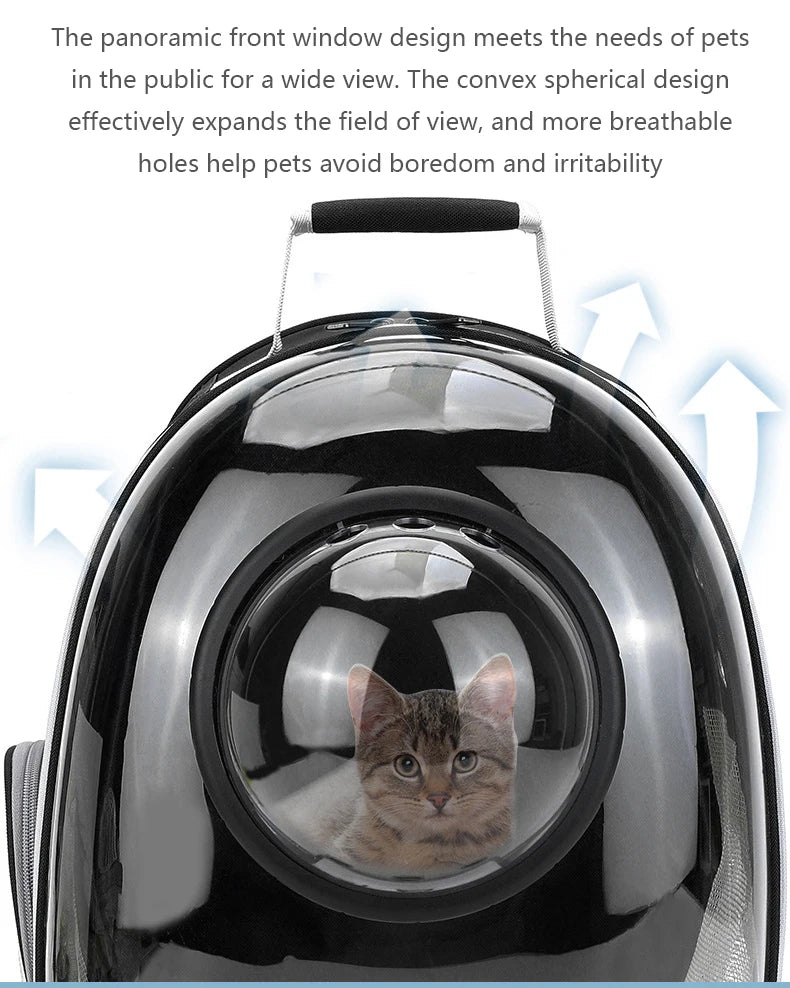 Pet Cat Carrying Bag Space Pet Backpacks Breathable Portable Transparent Backpack Puppy Dog Transport Carrier Space Capsule Bags