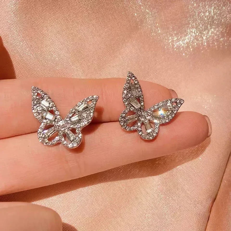 Pendientes de hojas doradas de cristal verde para mujer, accesorios diarios de individualidad, aniversario del Día de San Valentín, regalos de joyería de cumpleaños