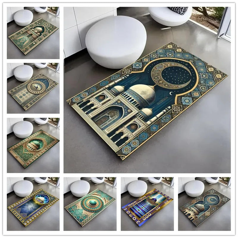 Muslim Prayer Carpets for Living Room Decoration Bedroom Bathroom Doormats Non Slip Floor Mat Home Sofa Coffee Table Area Rugs