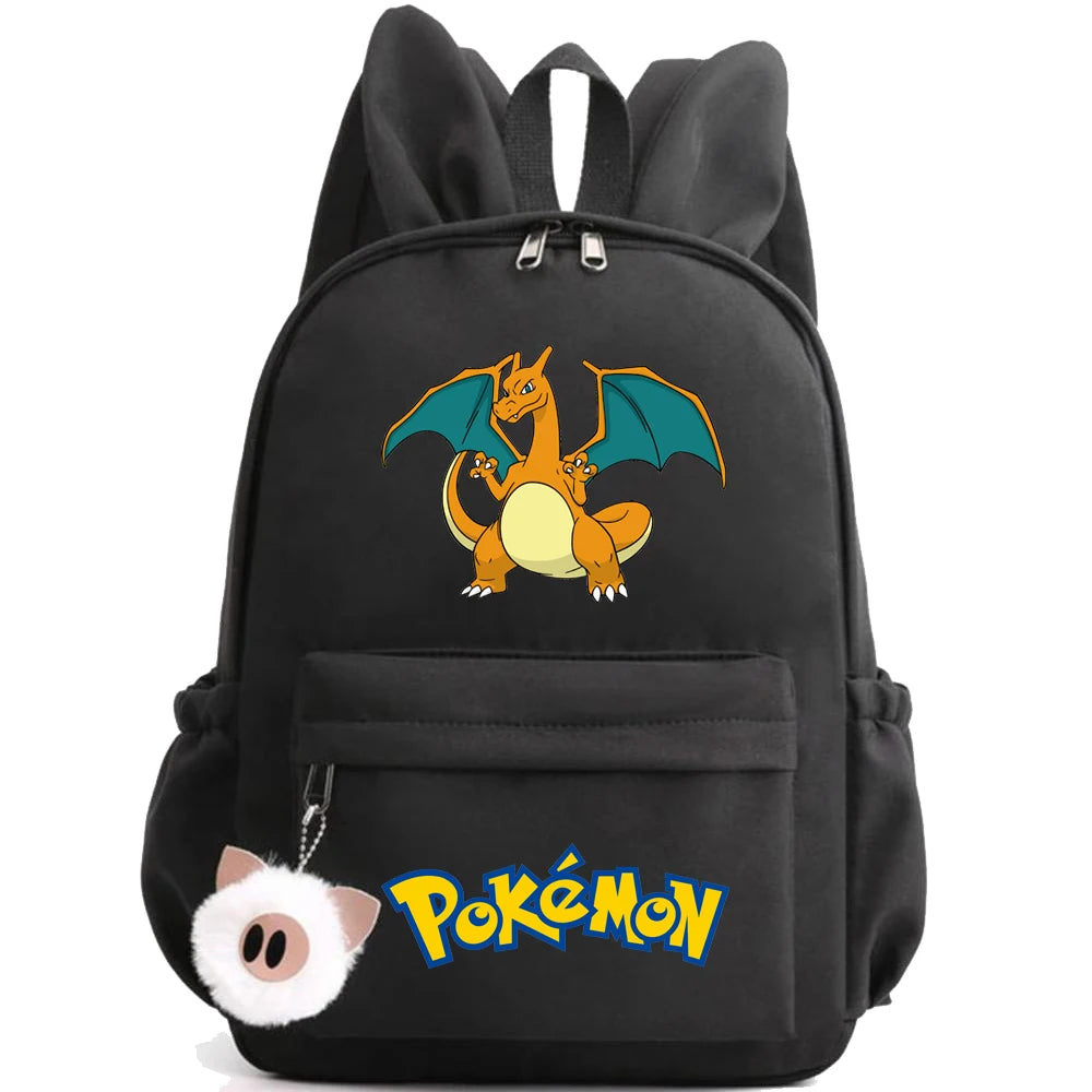 Monster Movie Pokemon Backpack Children Toy Schoolbag Pikachu Charizard Gengar Bulbasaur Backpack Kid Birthday Gift Toy