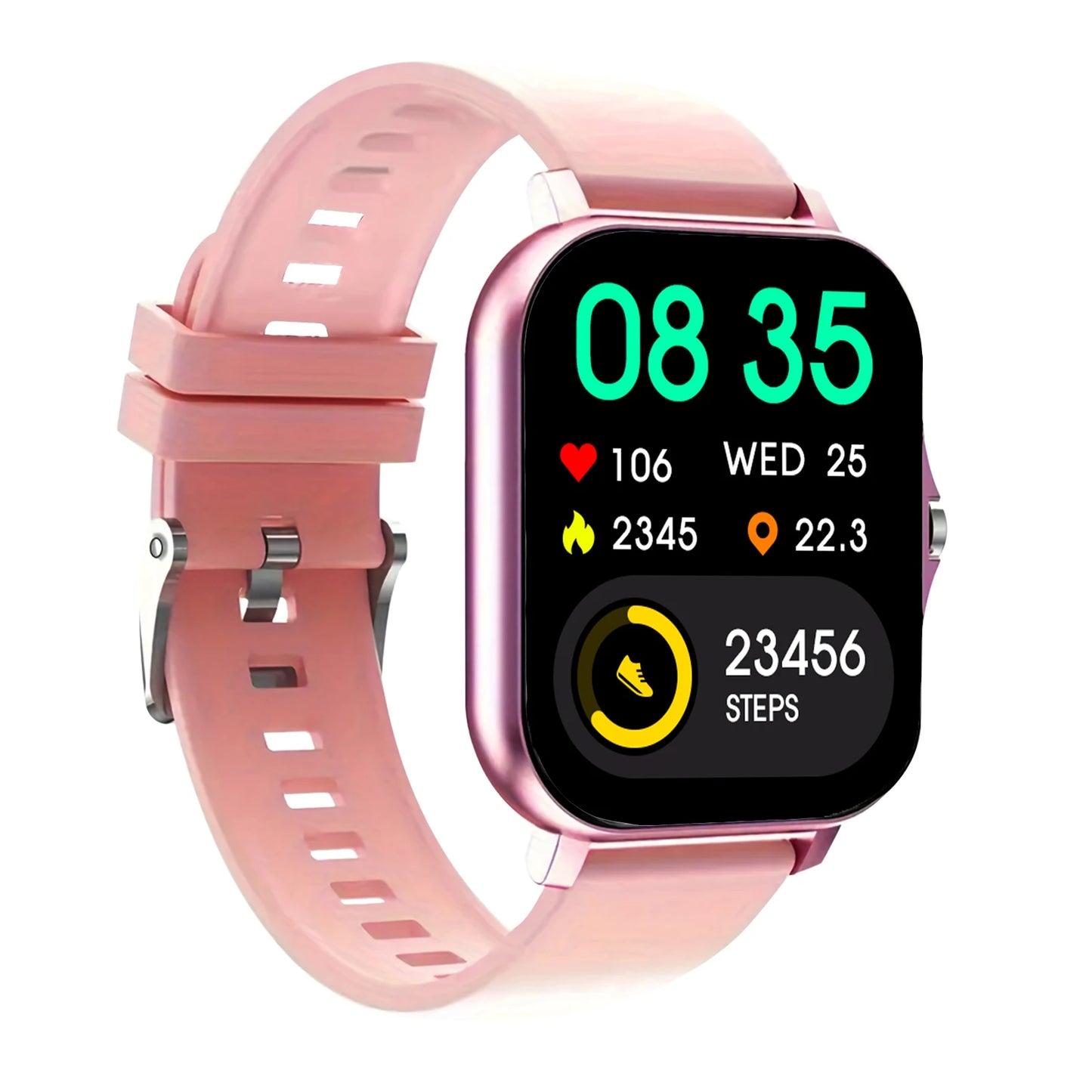 Smart watch, Bluetooth calls, message reminders, custom dial wallpaper, compatible with Android and iPhone