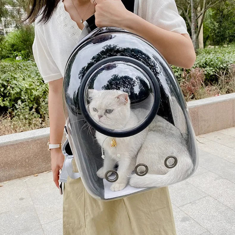 Cat Pet Carrier Backpack Portable Transparent Space Capsule Bubble Pet Backpack Cat Carrier Bag Breathable Pet Outgoing Backpack