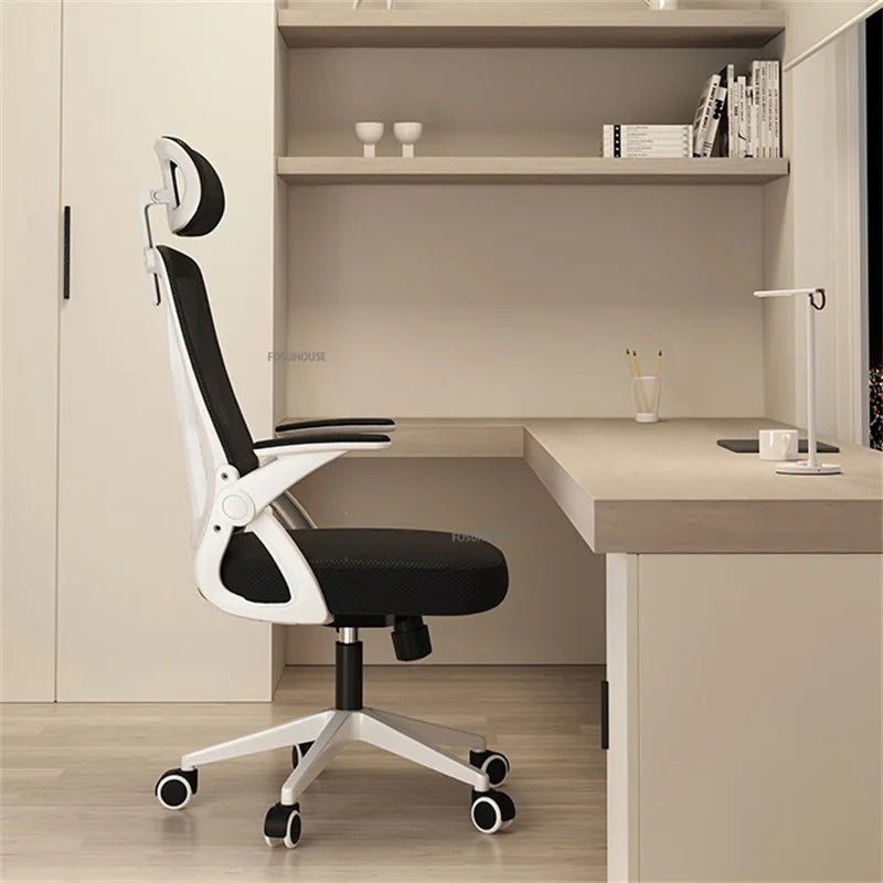 Nordic Office Chair Ergonomic Office Furniture Comfortable Sedentary Gaming Chair Lift Swivel Meeting Room Staff Computer Chair