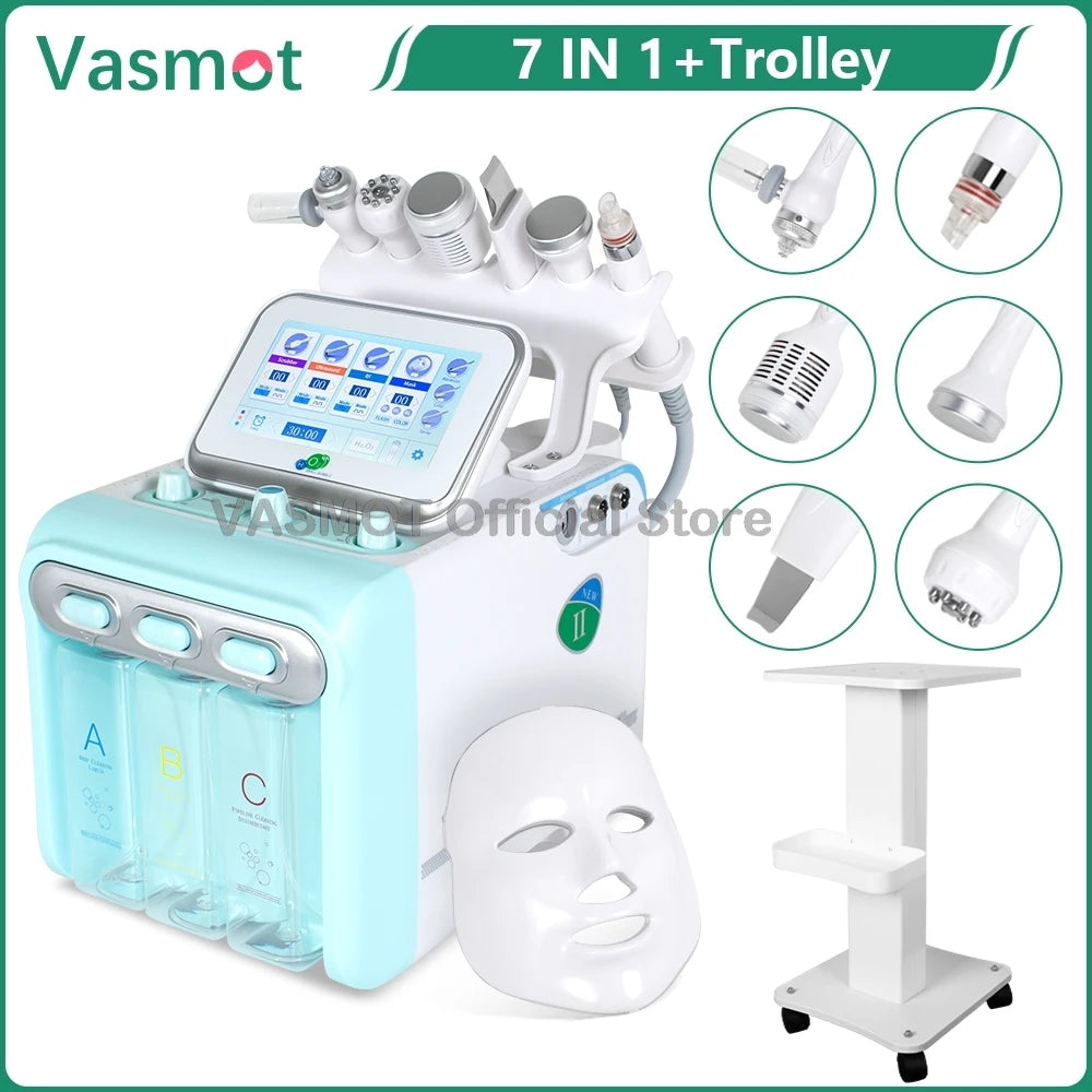 Hydrogen Oxygen Facial Machine Deep Cleansing RF Lifting Tightening Blackhead Removal Skin Care Water Dermabrasion Beauty Device